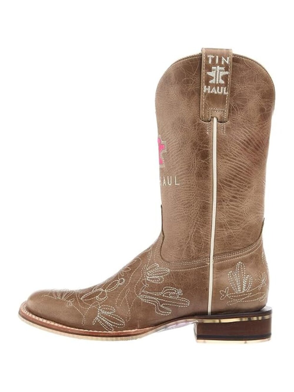 Tin Haul Women's Cactillow Embroidered Vamp Tan Top Boot - Picture 3 of 4